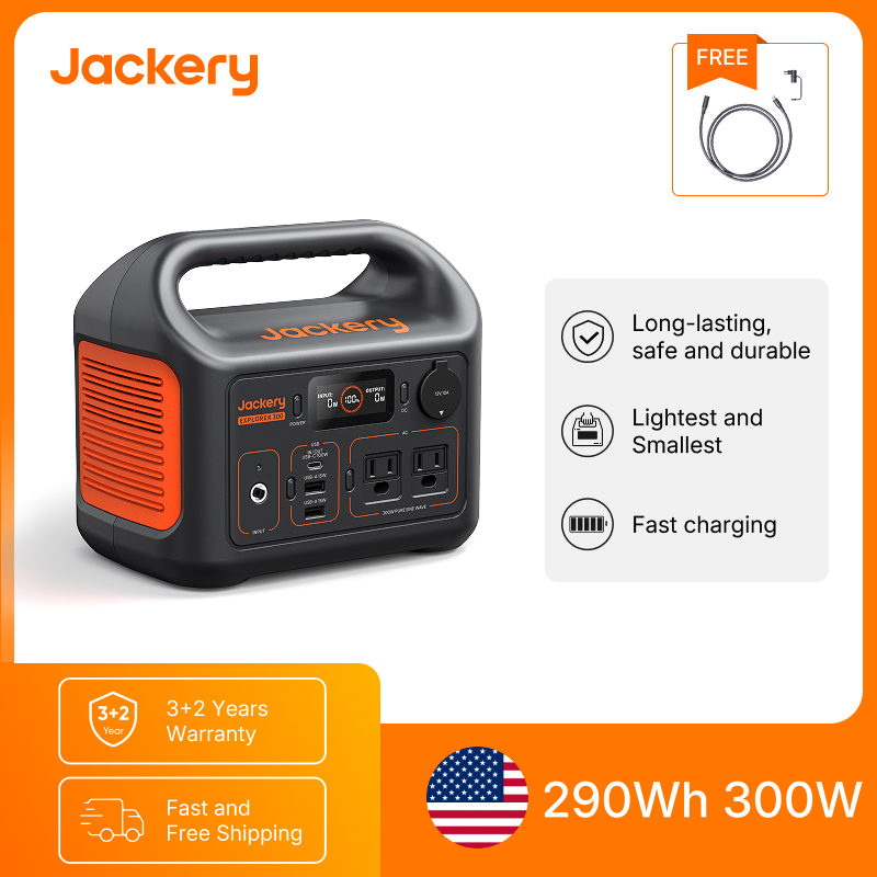 Solar Emergency Charger - Przenośna stacja zasilania Jackery Explorer 300New