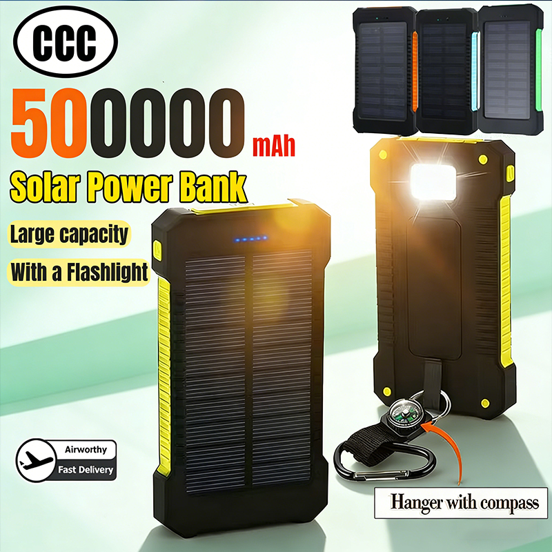 Solar Emergency Charger - Powerbank solarny o dużej pojemności 500000mAh,