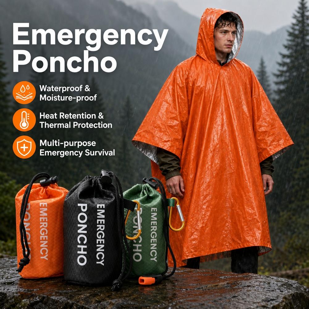 Przenośny zestaw awaryjny: wod – Emergency Poncho Rain recenzja i cena