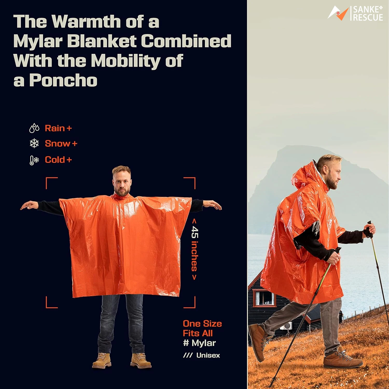 Poncho przeciwdeszczowe awaryj – Emergency Poncho Rain recenzja i cena